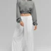 Pantaloni a gamba larga Breezy (Regular) - Bianco