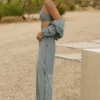 Pantaloni a gamba larga Breezy (Regular) - Grigio lunare