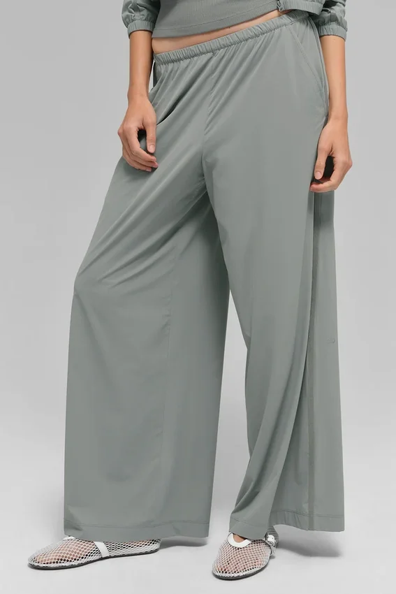 Pantaloni a gamba larga Breezy (Regular) - Grigio lunare