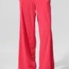 Pantaloni a gamba larga e leggeri (lunghi) - Rosso caramella