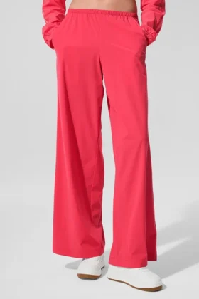 Pantaloni a gamba larga e leggeri (lunghi) - Rosso caramella