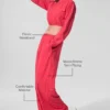 Pantaloni a gamba larga e leggeri (lunghi) - Rosso caramella