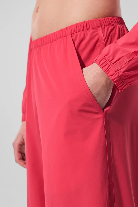 Pantaloni a gamba larga e leggeri (lunghi) - Rosso caramella