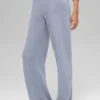 Pantaloni a gamba larga High-Waist in lana e cashmere - Winter Frost