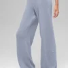 Pantaloni a gamba larga High-Waist in lana e cashmere - Winter Frost