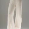 Pantaloni a gamba larga in cashmere Winter Magic - Avorio
