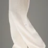 Pantaloni a gamba larga in cashmere Winter Magic - Avorio