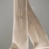 Pantaloni a gamba larga in cashmere Winter Magic - Flax Heather