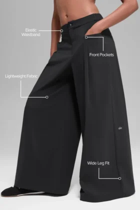 Pantaloni a gamba larga Main Act – Nero