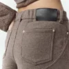 Pantaloni a gamba larga Nightcap in misto lana - Cacao alpino melange