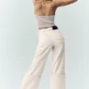 Pantaloni a gamba larga Nightcap in misto lana - Caffè au lait