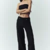 Pantaloni a gamba larga Nightcap in misto lana - Nero