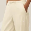 Pantaloni a gamba larga Riviera in misto lino - Beige sabbia