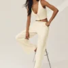 Pantaloni a gamba larga Riviera in misto lino - Beige sabbia