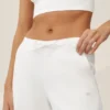 Pantaloni a gamba larga Riviera in misto lino - Bianco