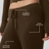 Pantaloni a gamba larga Unwind a vita media in maglione - Espresso