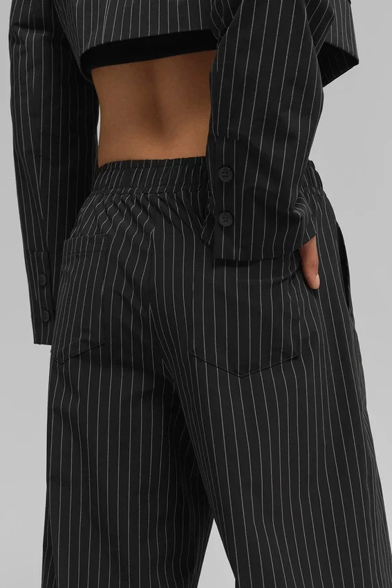 Pantaloni a righe sottili Daylight (lunghi) - Nero/Titanio
