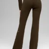 Pantaloni a zampa d’elefante in maglia denim High-Waist - Espresso/Nero