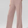 Pantaloni a zampa delicati e semi-trasparenti per il tempo libero - Taupe