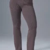 Pantaloni a zampa in maglia denim High-Waist - Raisinette/Nero