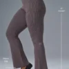 Pantaloni a zampa in maglia denim High-Waist - Raisinette/Nero