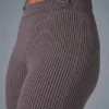 Pantaloni a zampa in maglia denim High-Waist - Raisinette/Nero