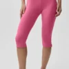 Pantaloni capri Alo Softsculpt Shoreline - Rosa Paradiso