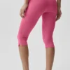 Pantaloni capri Alo Softsculpt Shoreline - Rosa Paradiso