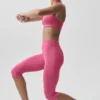 Pantaloni capri Alo Softsculpt Shoreline - Rosa Paradiso
