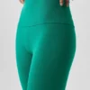 Pantaloni capri High-Waist Airbrush da 16" - Emerald Isle