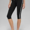 Pantaloni capri High-Waist Airbrush Race Pace - Nero/Bianco