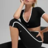 Pantaloni capri High-Waist Airbrush Race Pace - Nero/Bianco
