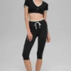 Pantaloni capri High-Waist Airbrush Race Pace - Nero/Bianco