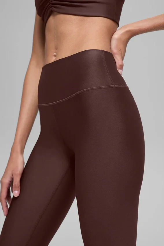 Pantaloni capri High-Waist Airlift da 16'' - Brownstone