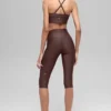 Pantaloni capri High-Waist Airlift da 16'' - Brownstone