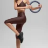 Pantaloni capri High-Waist Airlift da 16'' - Brownstone