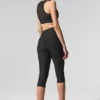 Pantaloni capri High-Waist Airlift – Just Right – Nero