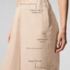 Pantaloni cargo a gamba larga Linen Getaway - Macadamia