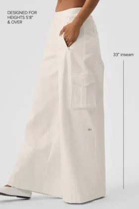 Pantaloni cargo a gamba larga (lunghi) – Avorio