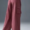 Pantaloni cargo a gamba larga (lunghi) - Borgogna tartufo