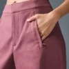 Pantaloni cargo a gamba larga Show Off (vestibilità regolare) - Borgogna tartufo
