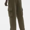 Pantaloni cargo Double Take - Verde oliva
