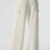 Pantaloni cargo High-Waist in maglia Scholar - Avorio