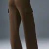 Pantaloni cargo High-Waist in maglia Scholar - Espresso