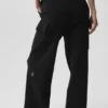 Pantaloni cargo High-Waist in maglia Scholar - Nero