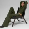 Pantaloni cargo High-Waist in maglia Scholar - Verde oliva