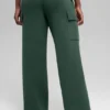 Pantaloni cargo High-Waist in maglia Scholar - Verde trifoglio