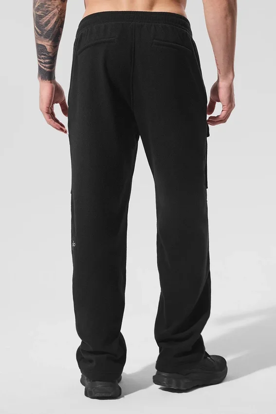 Pantaloni cargo in pile polare Ridge - Nero