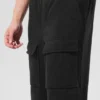 Pantaloni cargo in pile polare Ridge - Nero