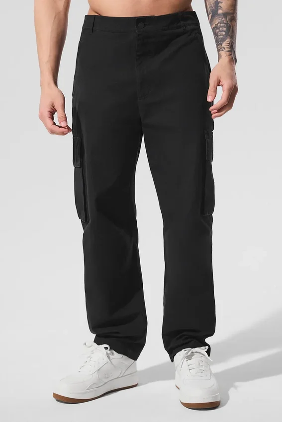 Pantaloni cargo in tessuto ripstop - Nero